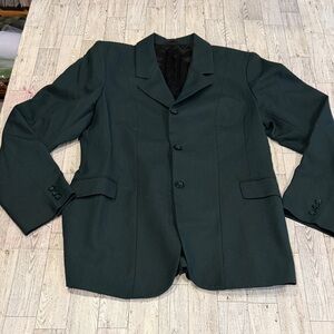 Riding Show Dark Green Women's Blazer - Classic Tailored Jacket